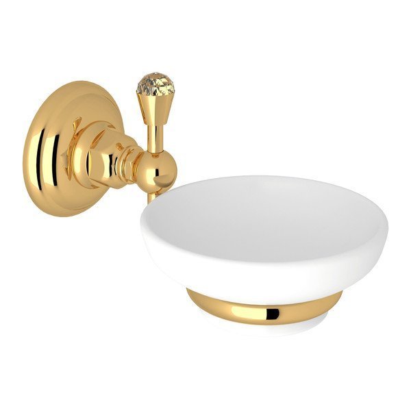 Rohl Wall Mounted Soap Dish Holder In Italian Brass A1487CIB
